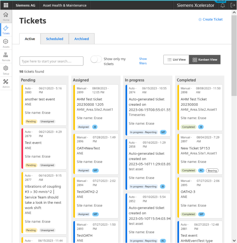 Asset Health Maintenance (Asset monitoring app)